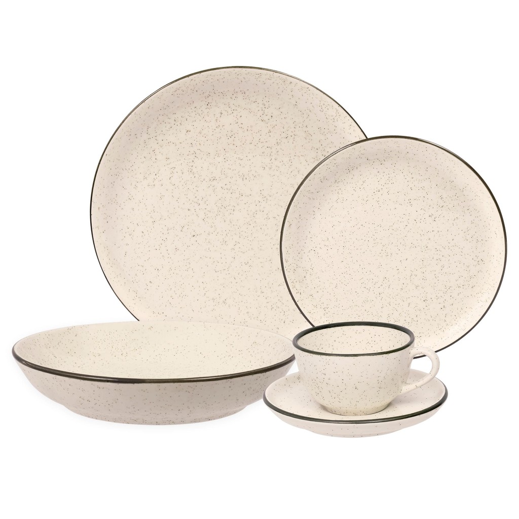 Aparelho de Jantar e Chá 30 Peças Oxford Flat Duna em Oferta na Shopee