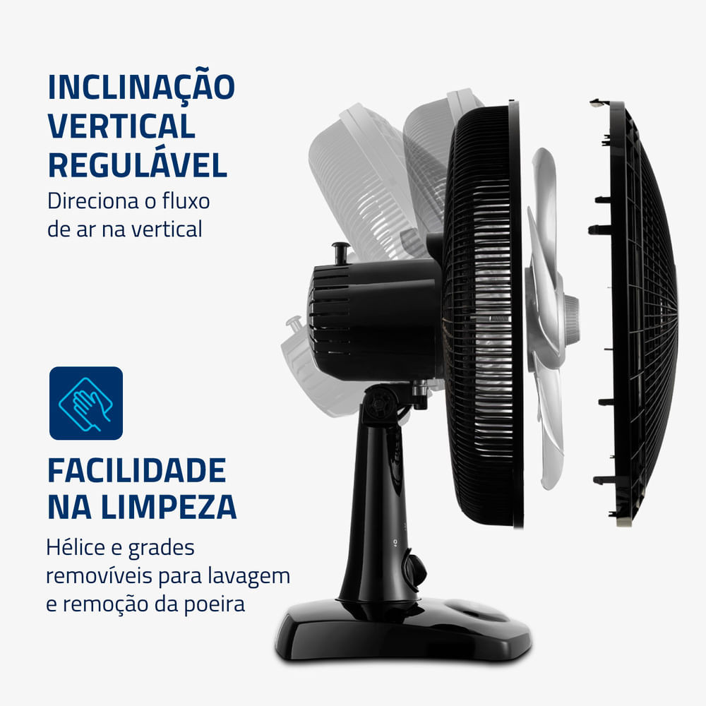 Detalhes do Ventilador de Mesa Mondial 6 pás VSP-30-B