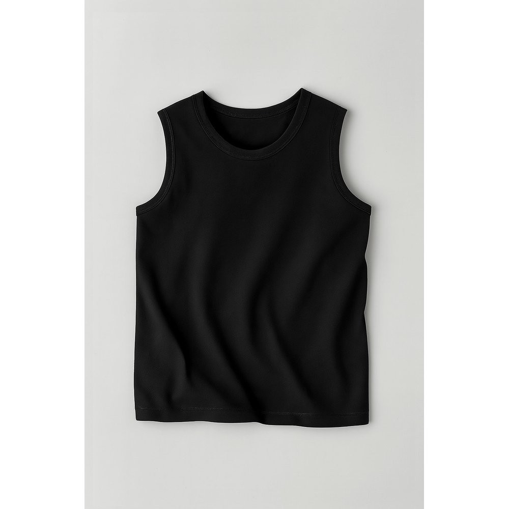 Camiseta Regata Infantil Algodão Básica Preto - 3 ao 14 em Oferta na Shopee