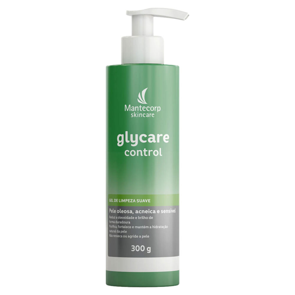 Glycare Control Gel de Limpeza Suave Pele Oleosa, Acneica e Sensível 300g - Beauty