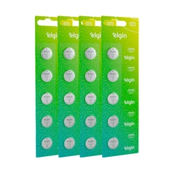 Kit 20 Bateria Pilha Moeda Cr1220 3V 4 Cartela Relógio Elgin