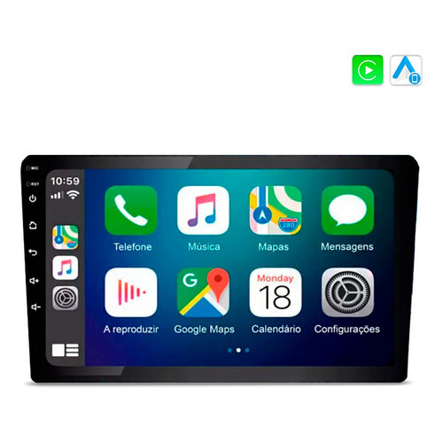 Multimídia Mp5 Rs908br Prime Apple Carplay Tela 9' Polegadas