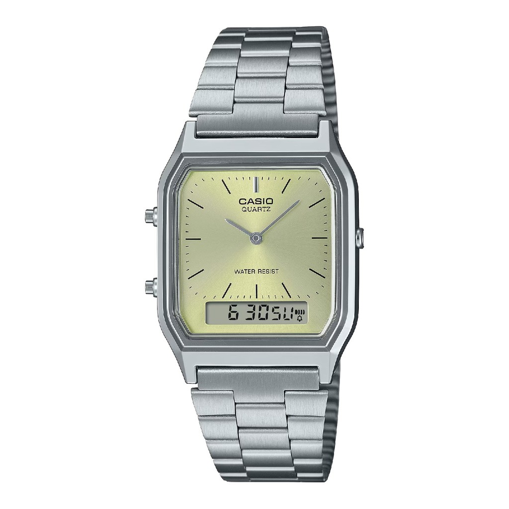 Relógio Casio Vintage AQ-230A-9AMQYDF Prata em Oferta na Shopee