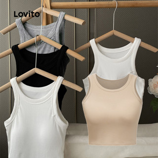 Lovito Blusa Feminina Casual Com Ombros À Mostra Regata Para O Verão/primavera LNE17211 em Oferta na Shopee
