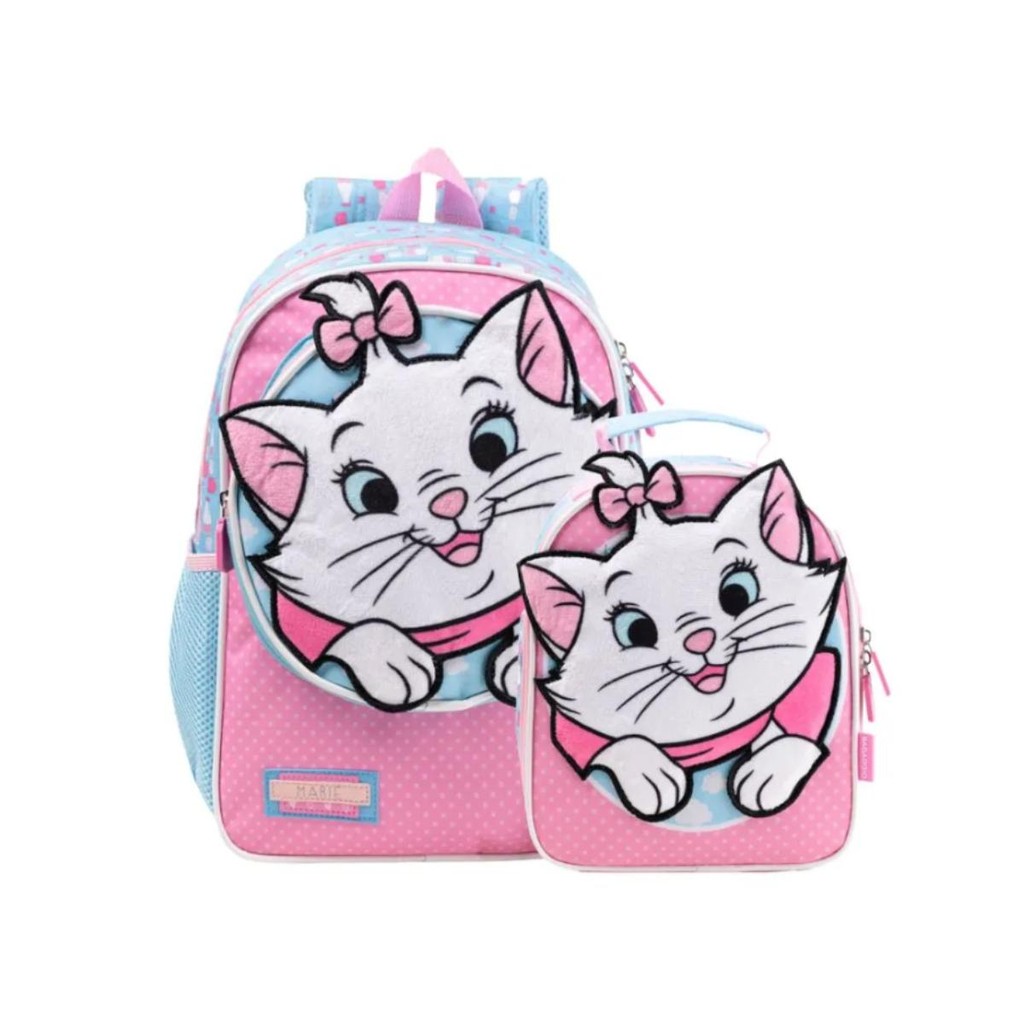 Kit Escolar Mochila + Lancheira Marie Baby Bagaggio Rosa