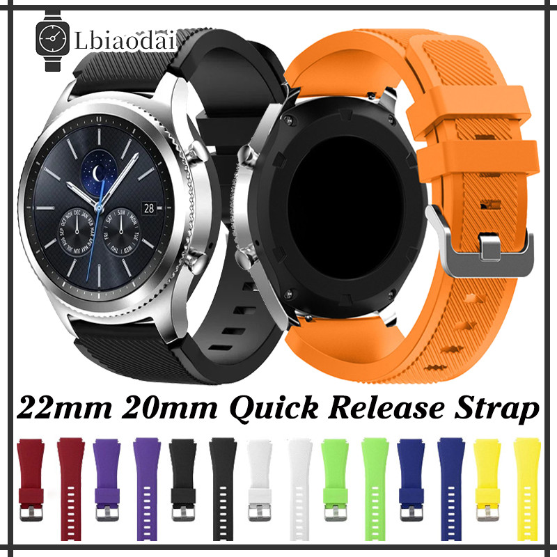 Pulseira De Silicone 20mm/22mm Para Relógios Smartwatch Samsung Galaxy Watch/Huawei GT/Amazfit Watch/Garmin/Xiaomi/Redmi em Oferta na Shopee