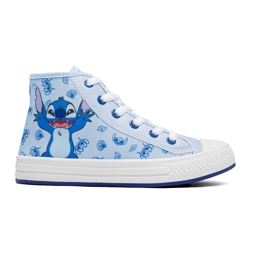 Tenis Infantil Meninas Stitch Cano Alto Conforto Disney Original em Oferta na Shopee