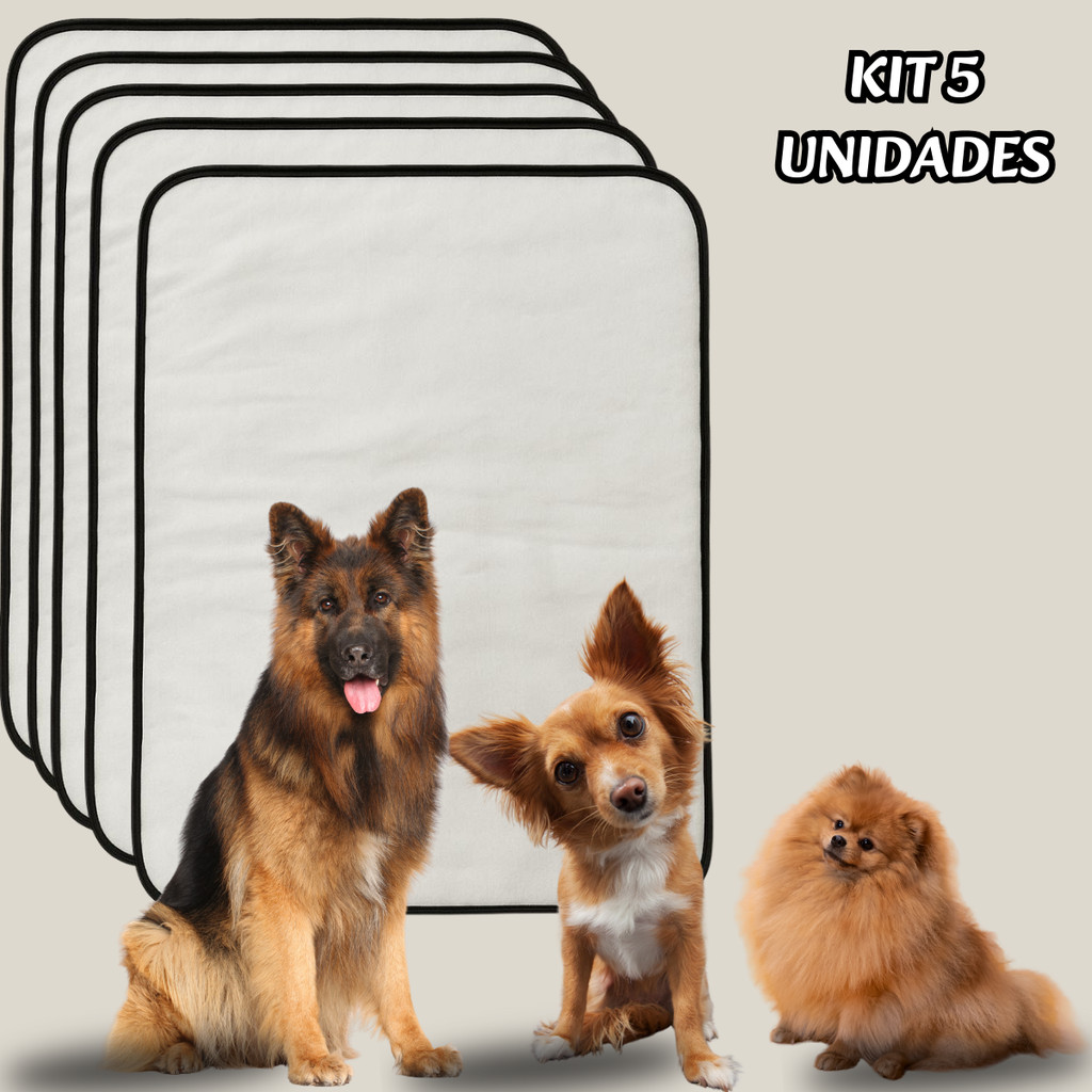 Tapetes Higiênicos Lavável Reutilizável Kits 5 Unidades para Pet Dog Xixi Gato Educador Anti Vazamento