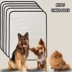 Tapetes Higiênicos Lavável Reutilizável Kits 5 Unidades para Pet Dog Xixi Gato Educador Anti Vazamento