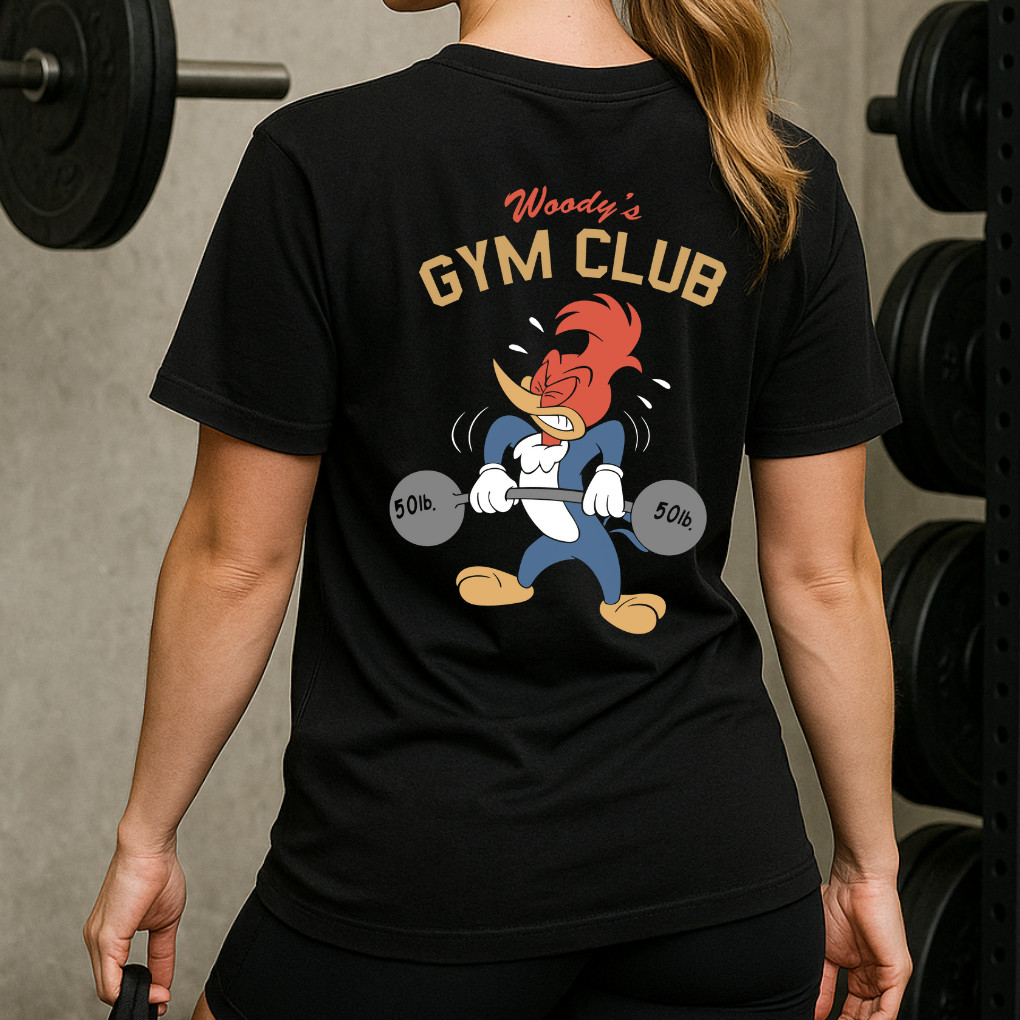 Camiseta Básica Academia Gym Club Pica Pau Blusa Blusão de qualidade 100% Algodão de Qualidade