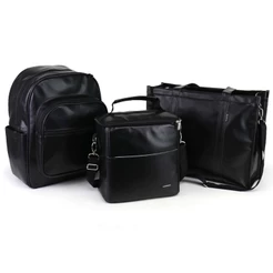 Kit Bolsa Tote Alça+Mochila Essential +Térmica Grande Preta