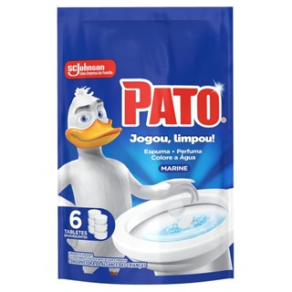 Limpador Sanitário Tablete Marine Pato 60g 6 Unidades em Oferta na Shopee