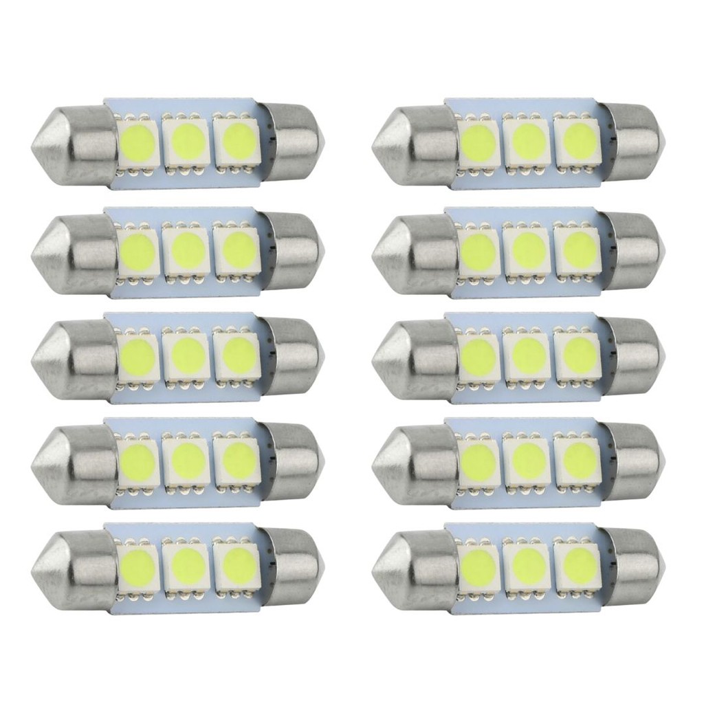 KIT 10 LAMPADA TORPEDO 3 LED C5W 41 MM BRANCO 12V em Oferta na Shopee