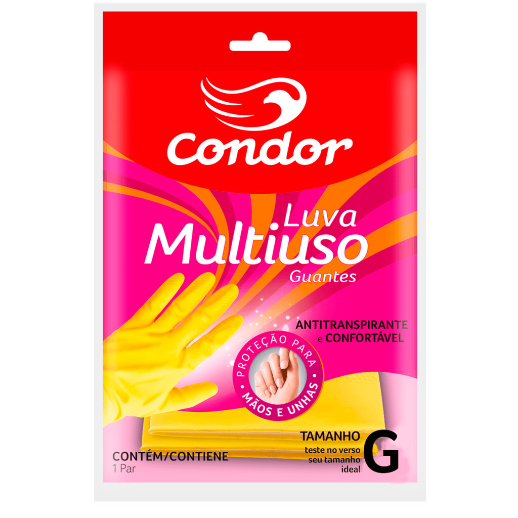 Luva Multiuso Amarela Condor G - Antitranspirante em Oferta na Shopee