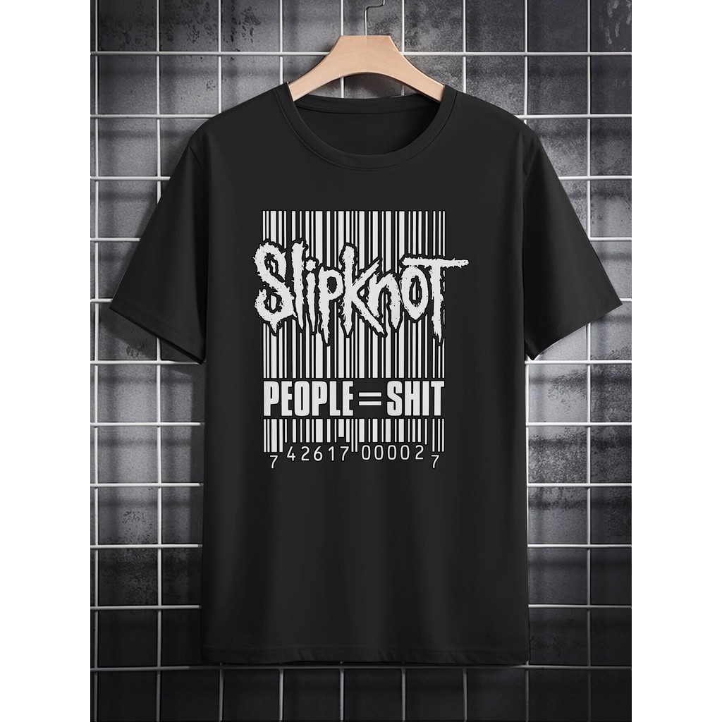 Music.Soul Camiseta Masculina Streetwear Oversized Slipknot Letras Desgastadas Unissex 100% Algodão Promoção