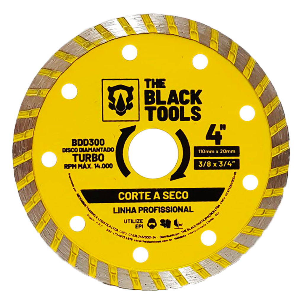 Disco De Corte Serra Diamantado Concreto Mármore 4 Pol 110mm The Black Tools Para Esmerilhadeira em Oferta na Shopee
