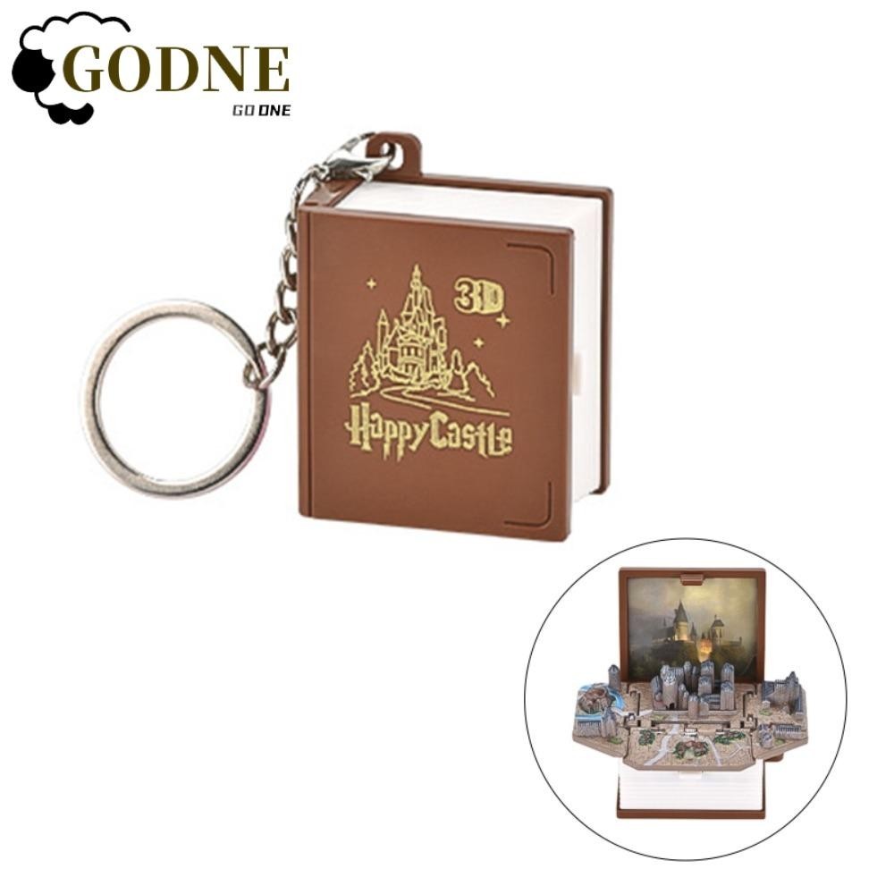 GODNESSFO Mochila Porta-Chaves Livro Do Castelo Dobrado Alívio Da Ansiedade Estresse