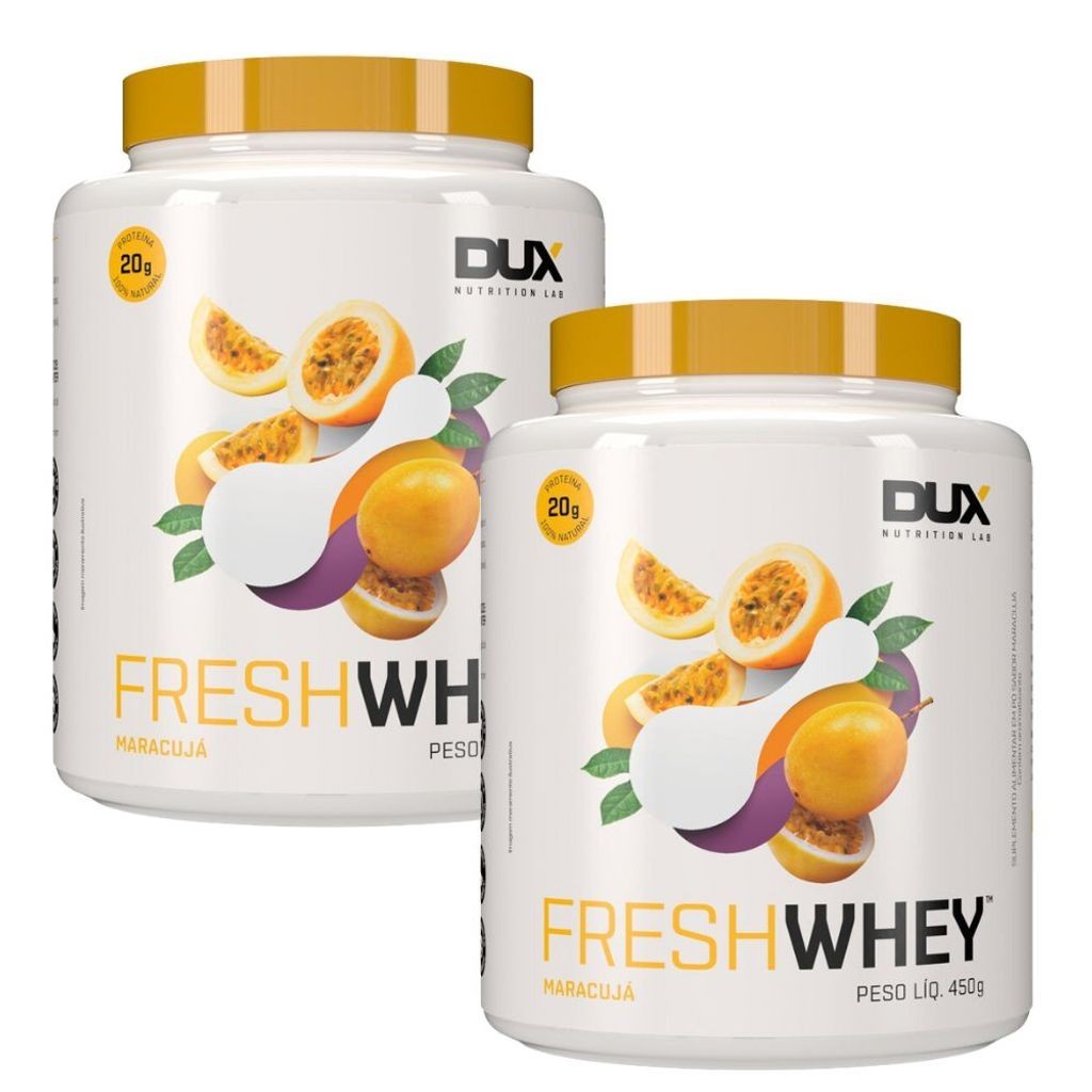 Kit 2 Fresh Whey Dux Sabor Maracujá com 20g Proteína Pote 450g - Health