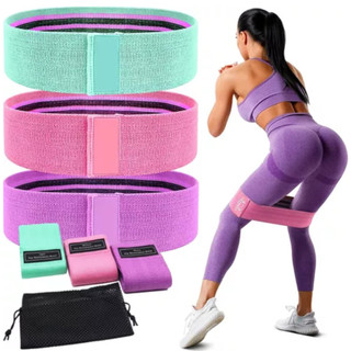 Kit 3 Faixas Elásticas De Exercício Musculação Hip Resistance Bands