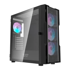 GABINETE GAMER AIGO DARKFLASH DK431 MESH MID-TOWER LATERAL DE VIDRO COM 4 FANS PRETO DK431-MESH-4F