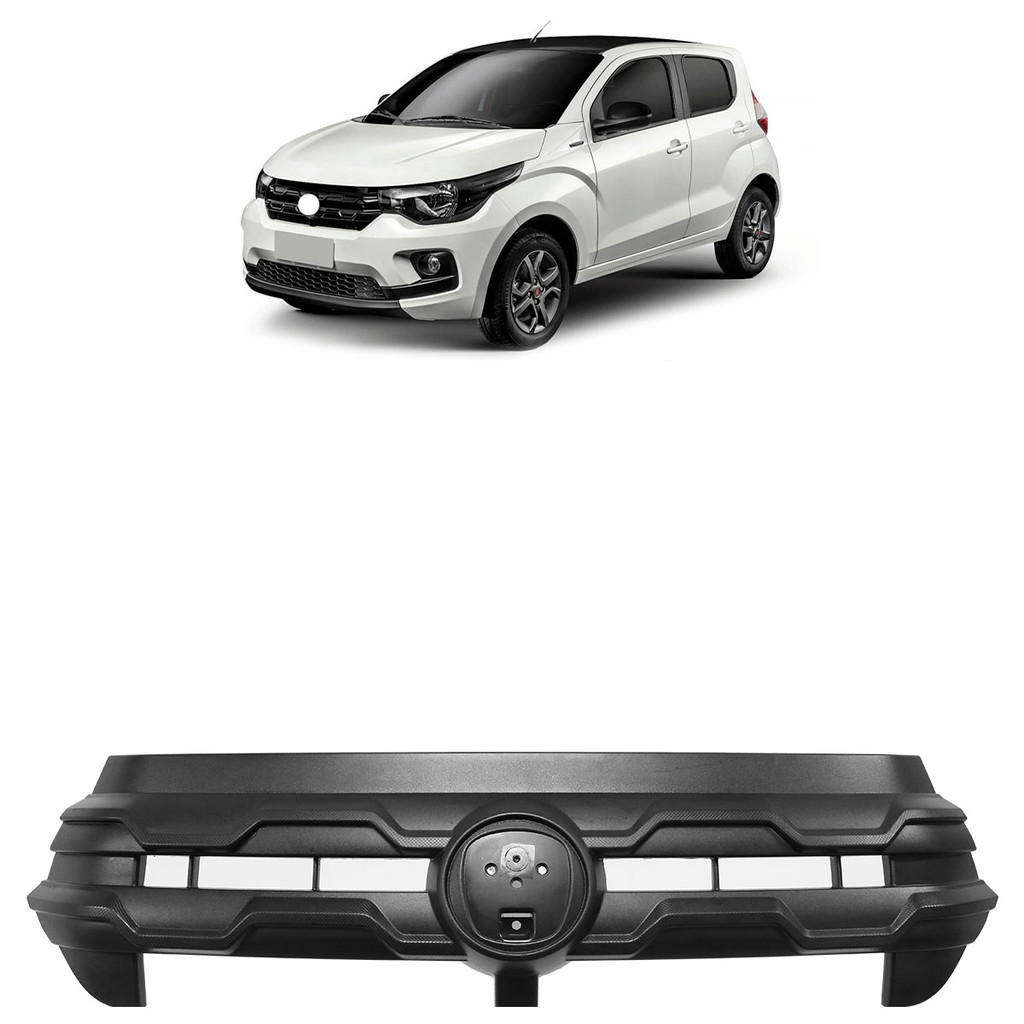 Grade Central Mobi 2017 2018 2019 2020 Preto Texturizado - Spare Parts and Accessories for Vehicles