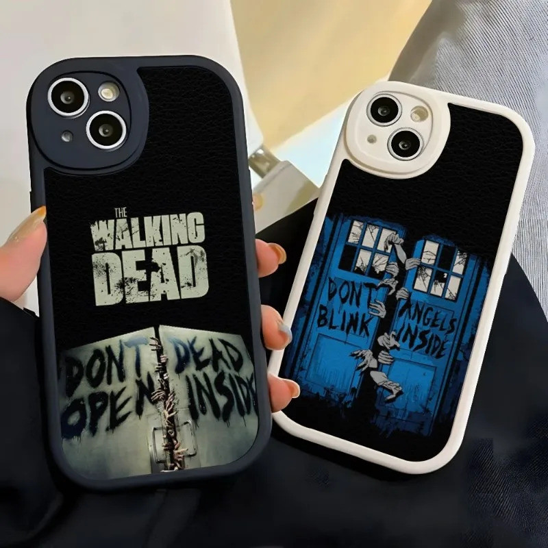 TP-1 The Walking Dead Phone Case Para Iphone 14 Pro Max 13 12 11 Mini X Xr Xs 8 7 Puls Pele De Cordeiro Capa De Silicone