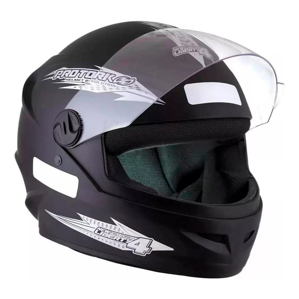 Capacete Moto New Liberty Four Cor Preto Fosco Inmetro Tamanho 58 - Pro Tork em Oferta na Shopee