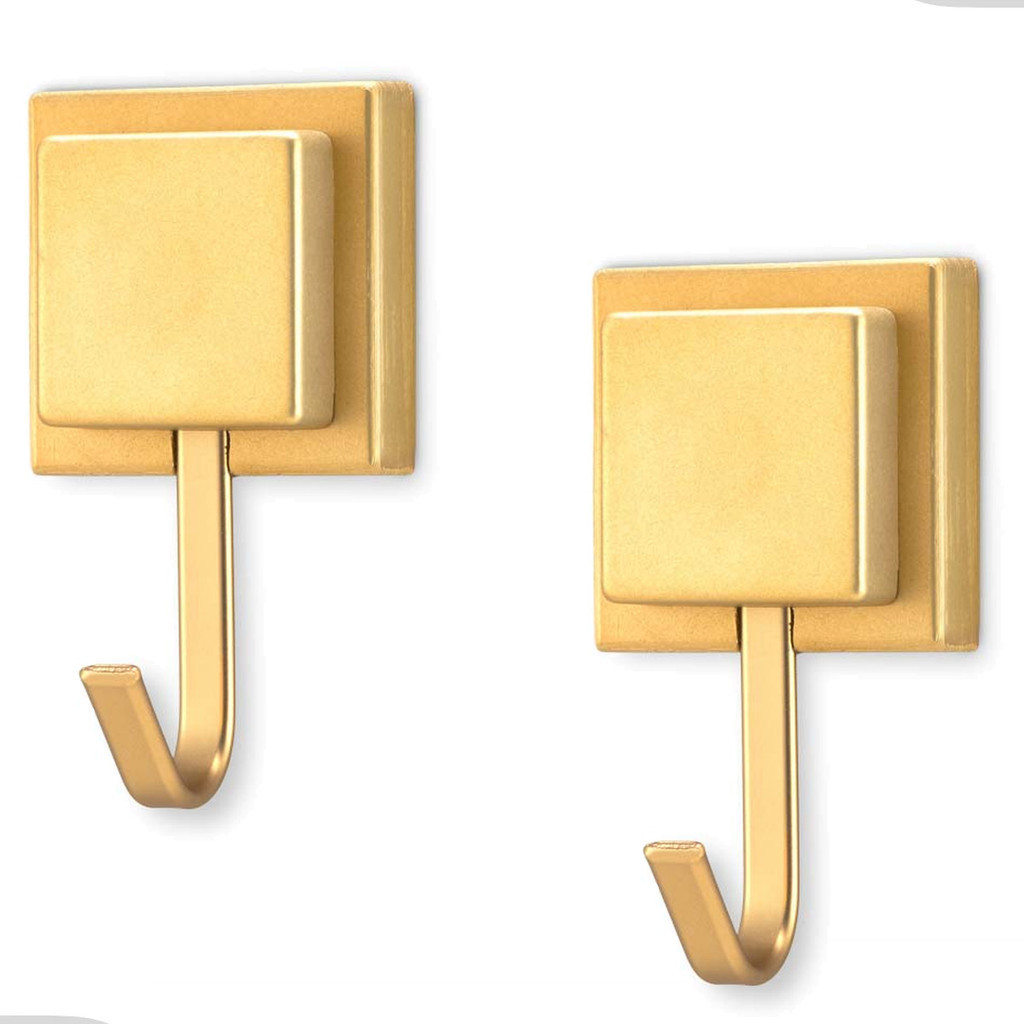 Kit 2 Ganchos Cabide Suporte Porta Toalha Parede Pano de Prato Banheiro Cozinha Dourado Fosco Arthi em Oferta na Shopee