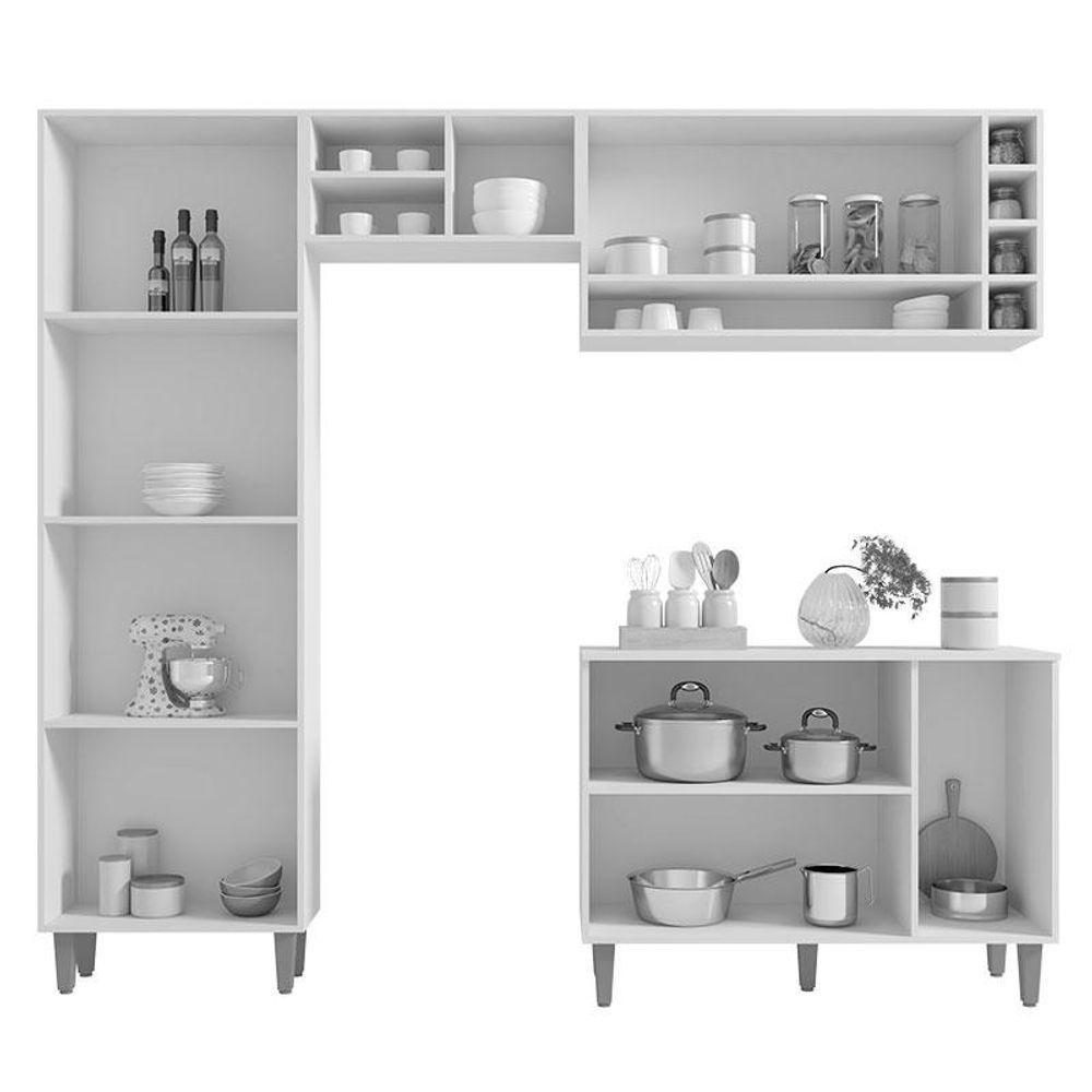 Cozinha Ambiente Vanessa Cinza Fosco - Ajl