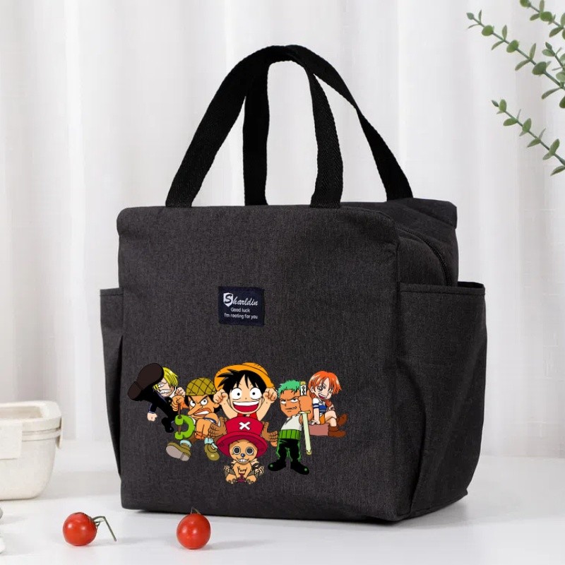 ONE PIECE Série Lancheira , Para Alimentos bento bag , Saco De Isolamento Com Filme De Alumínio Piquenique Ao Ar Livre