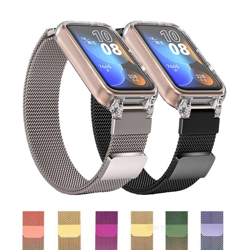 Pulseira De Aço Inoxidável Para Redmi Smart Band 3 2 Watch Milanese Wirst Loop Magnética Xiaomi 9 Active/8 Acessórios De