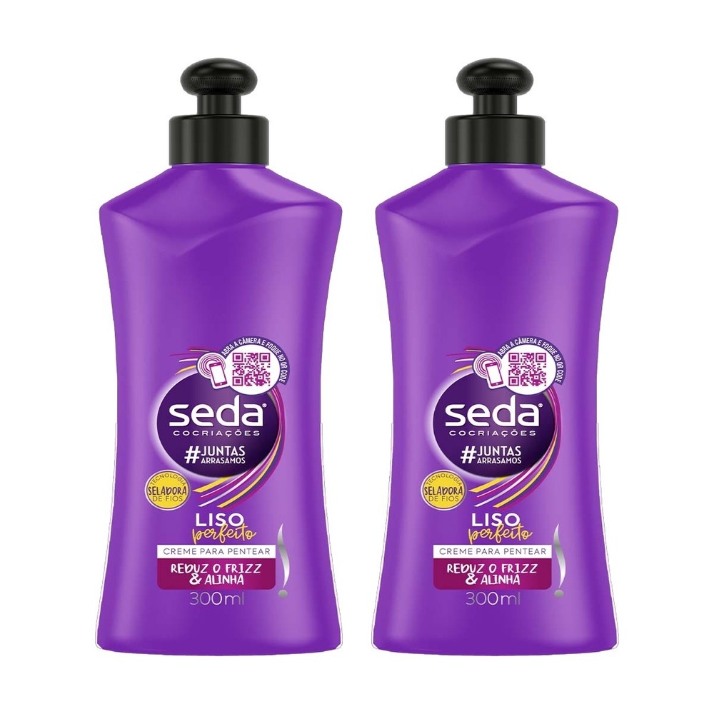 Kit 2 Und Creme Pentear Seda Liso Perfeito 300ml - Beauty