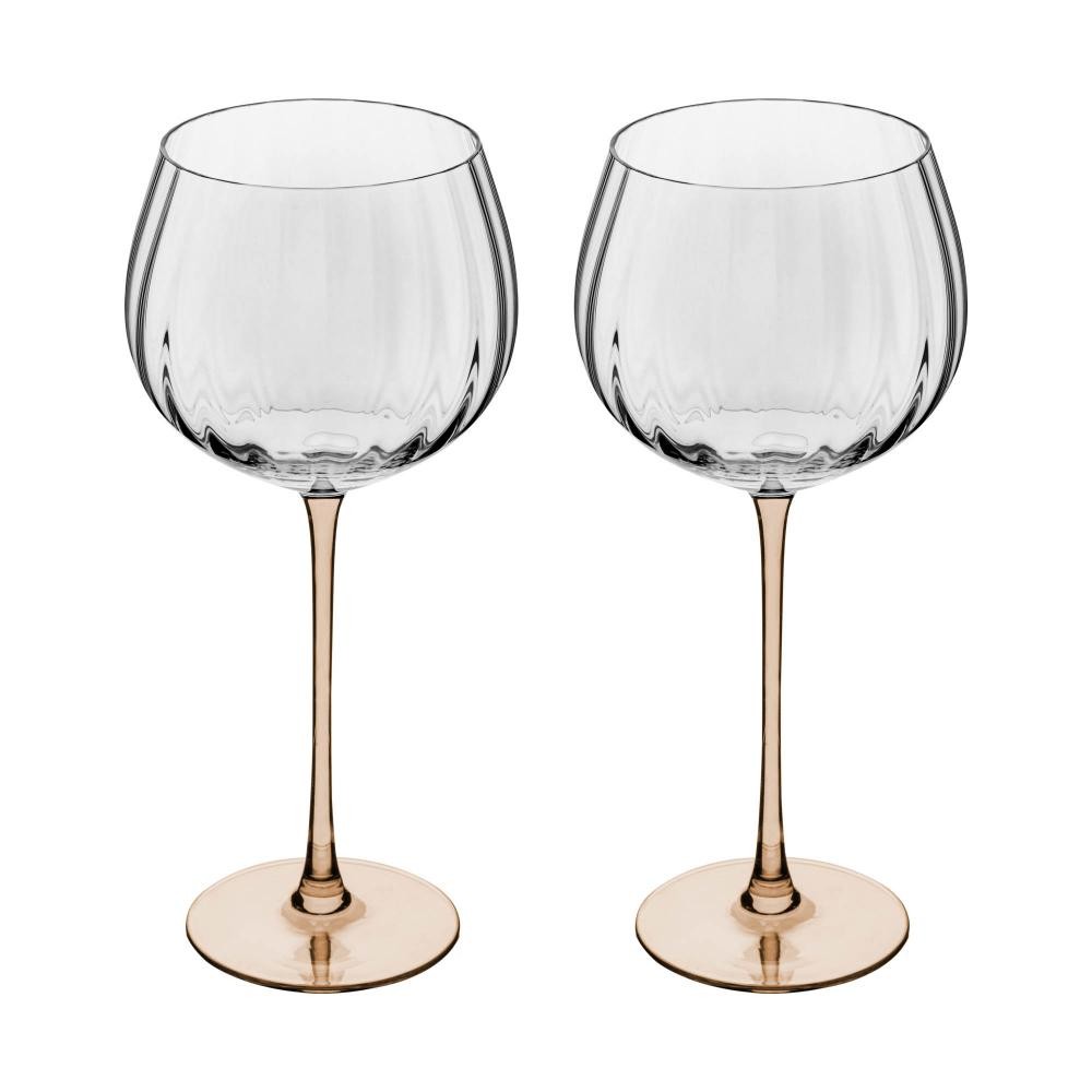 2 Taças de Vinho Wolff Classic de Vidro Âmbar 720ml