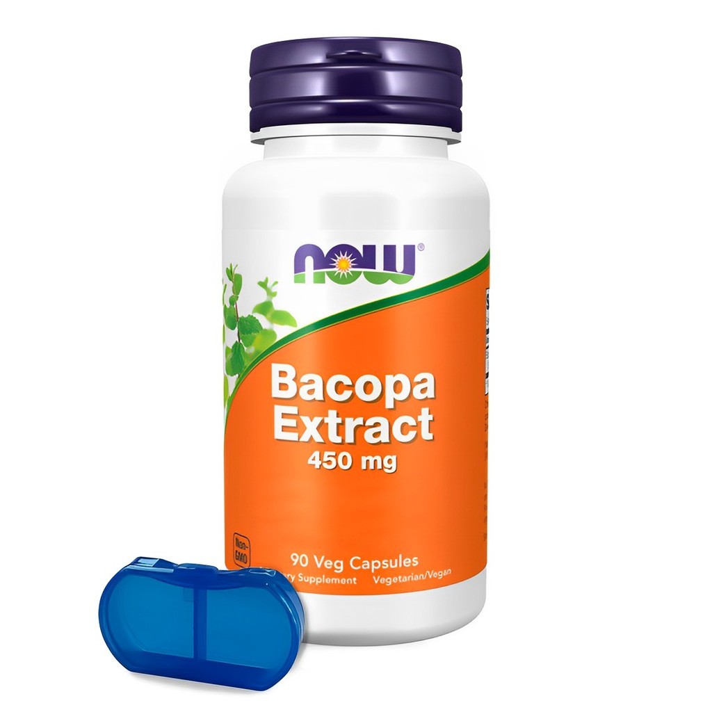 Extrato de Bacopa 450mg Now Foods 90 Cápsulas Importado + Porta Cápsulas em Oferta na Shopee