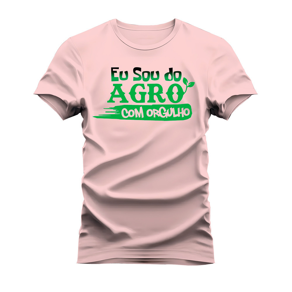 Camiseta Estampada Unissex Algodão Confortável Eu Sou do Agro camiseta Plus Size