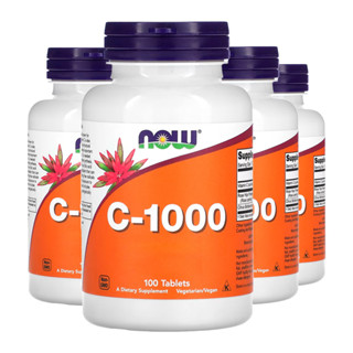 Kit 4x Vitamina C 1000mg+R. Mosqueta Now Foods 100Tab Importado /Made in Usa em Oferta na Shopee