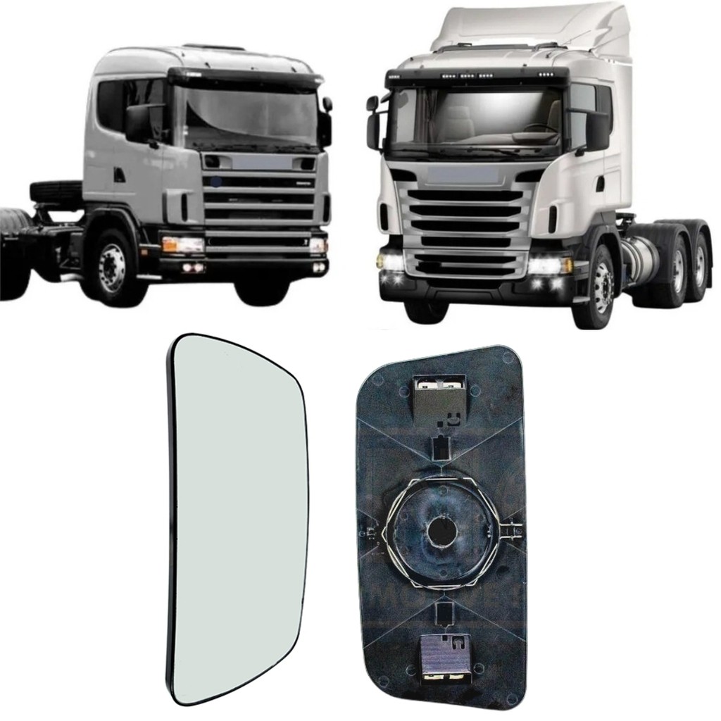 Lente Vidro Retrovisor Principal para Scania 1998 a 2018 S4 S5 com Desembaçador