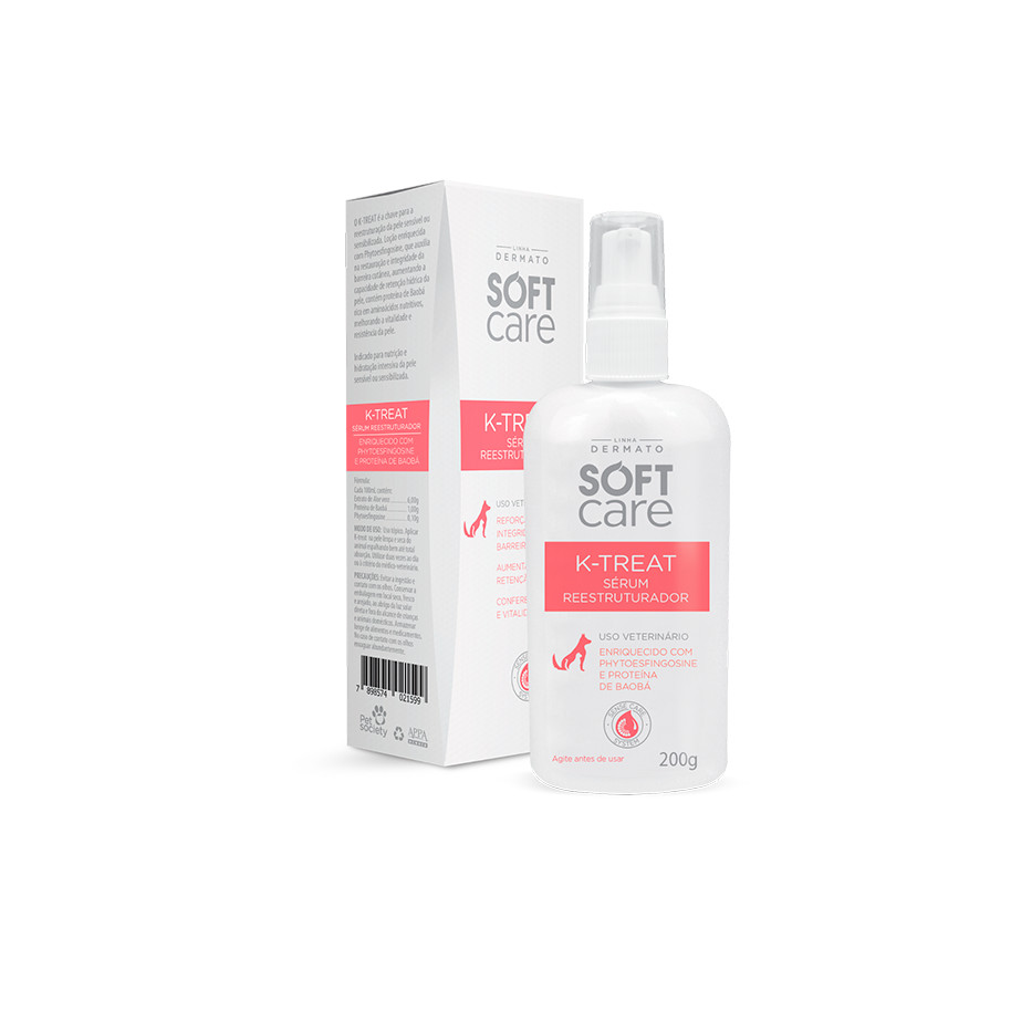 Sérum Hidratante Pet Cachorro e Gato K-Treat Soft Care Pele Sensível 60g