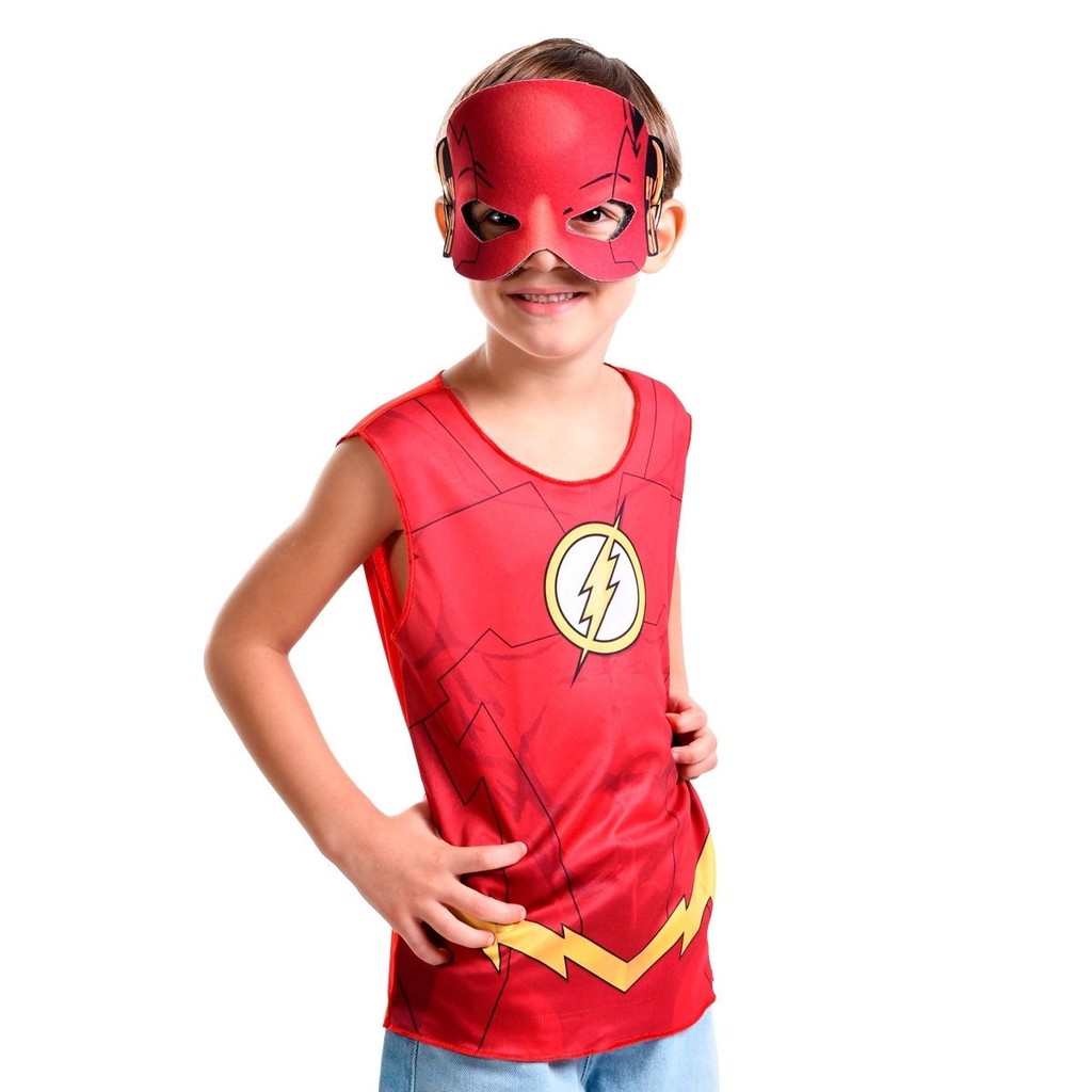 Fantasia Pop Infantil Flash Super Magia DC Comics NovaBrink