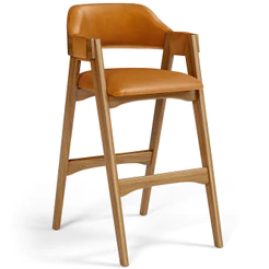 Banqueta Alta Para Cozinha Sala de Jantar Bar Suran L02 Couríssimo Whisky - Lyam Decor