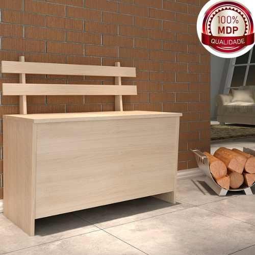 Banco/Caixa de Lenha com Baú CL 001 Carvalho em Oferta na Shopee