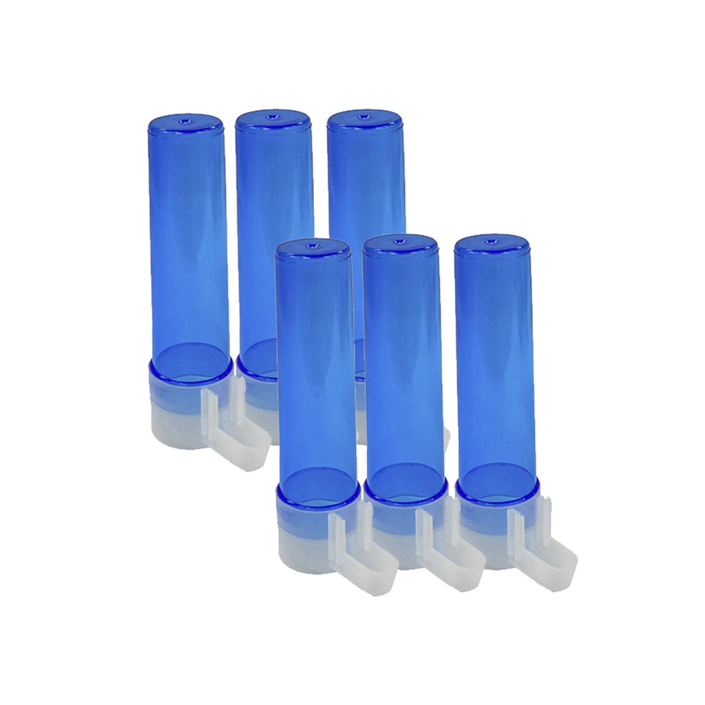 Bebedouro Passaros Médio Malha Fina 50ml BP Azul - 6 unidades em Oferta na Shopee