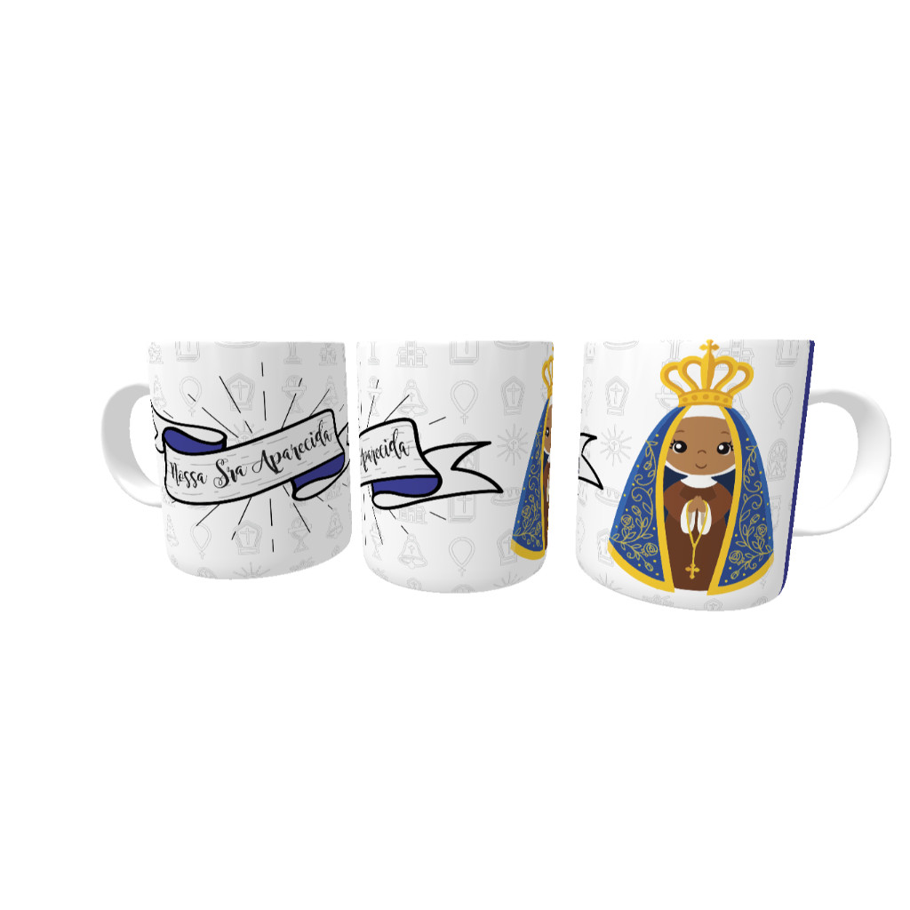 Caneca Santos Católicos Religiosos Nossa Senhora Aparecida Presente Especial - MEGA PROMOÇÃO!