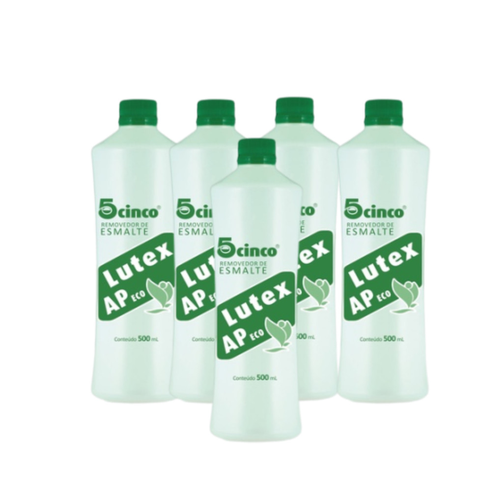 Kit C/ 5 Lutex Acetona Removedor de Esmalte 500ml