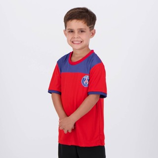 Camisa PSG Grasp Infantil Vermelha e Azul em Oferta na Shopee