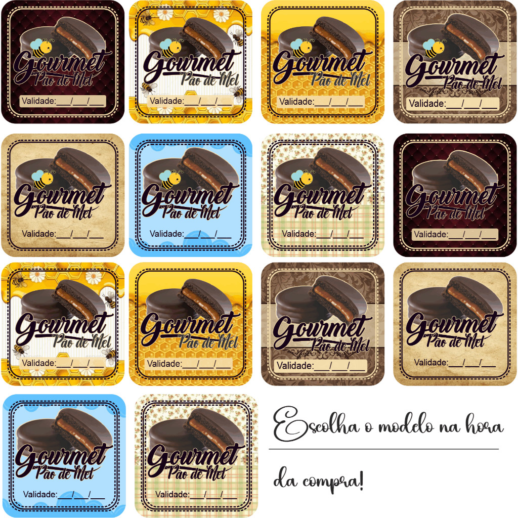 50 100 150 200 UNIDADES ADESIVO ETIQUETA TAG QUADRADO 3,5 CM X 3,5 CM  PÃO BOLO DE MEL  A PROVA DE AGUA  AUTO ADESIVA UNIDADES PARA EMBAGENS CAIXAS SAQUINHO PAPEL TERMICO POTES E POTES DE GELADEIRA