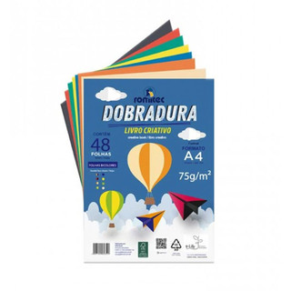 Livro de atividades criativo Dobradura 75g com 48 folhas Romitec em Oferta na Shopee