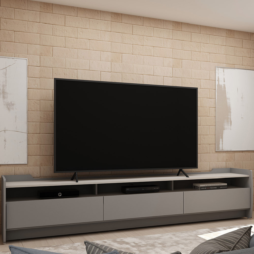 Rack para TV Sublime 220 Cinza Off White - Gelius - Home & Living