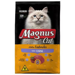 Ração Magnus Premium Gatos Adultos Castrados Carne 10,1kg em Oferta na Shopee