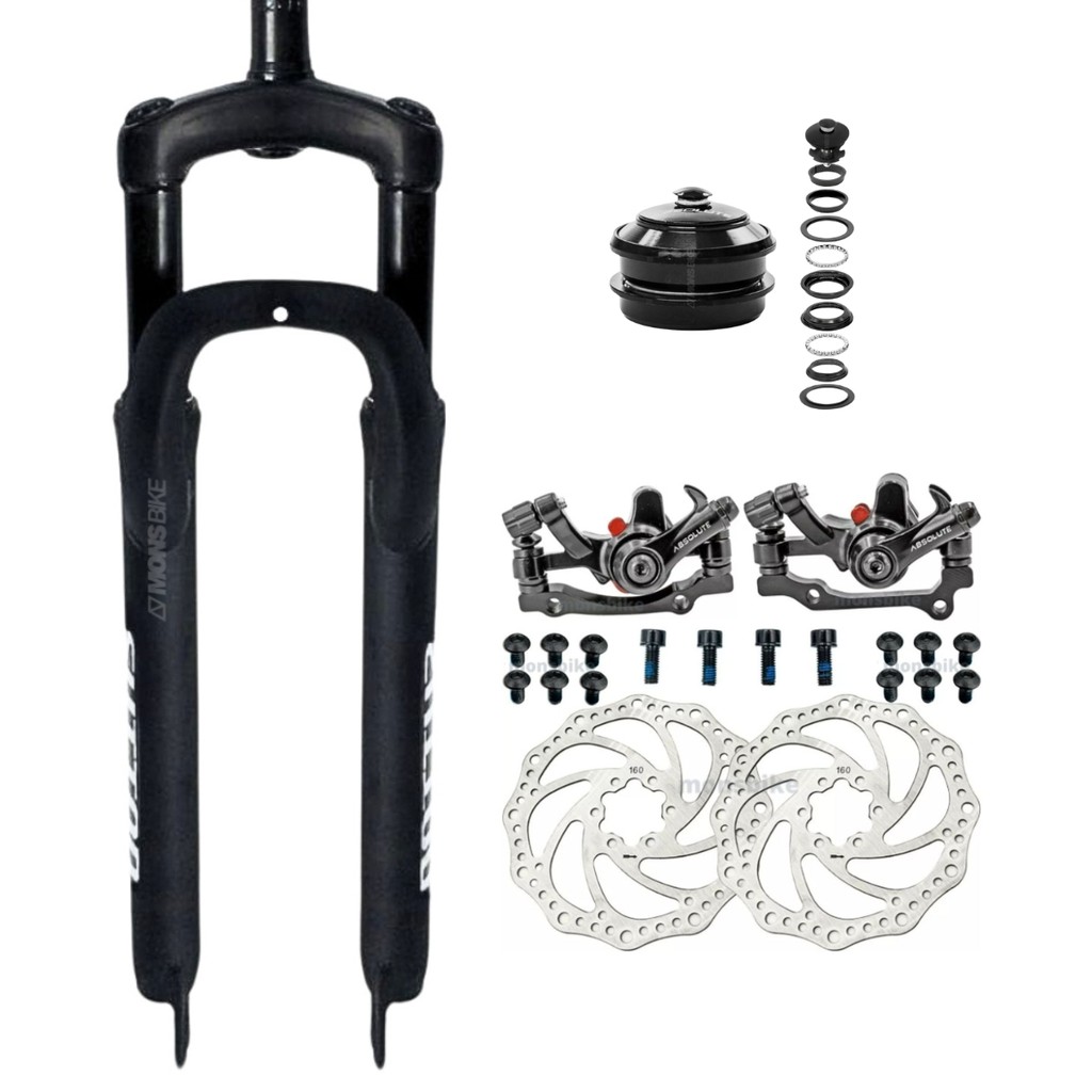 Suspensão Aro 29 Bike Mtb + Freio À Disco + Caixa De Direção